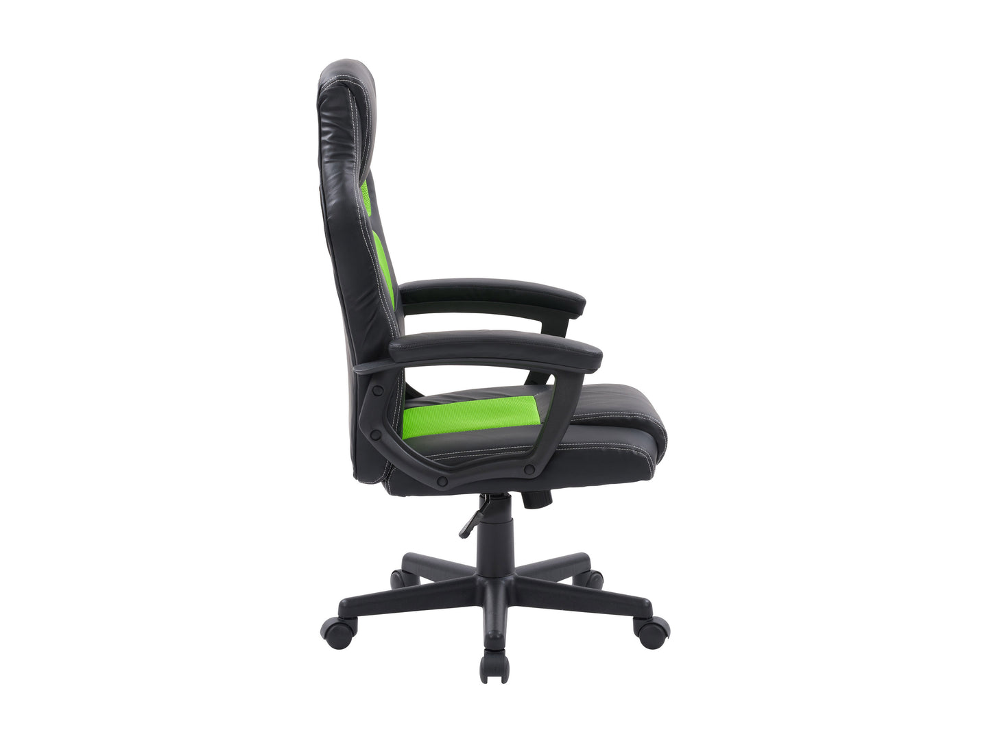Black and red reclining gaming chair with ergonomic design, adjustable armrests, high backrest, lumbar support, and smooth leather finish. Ideal for gamers seeking comfort and style in their setup.