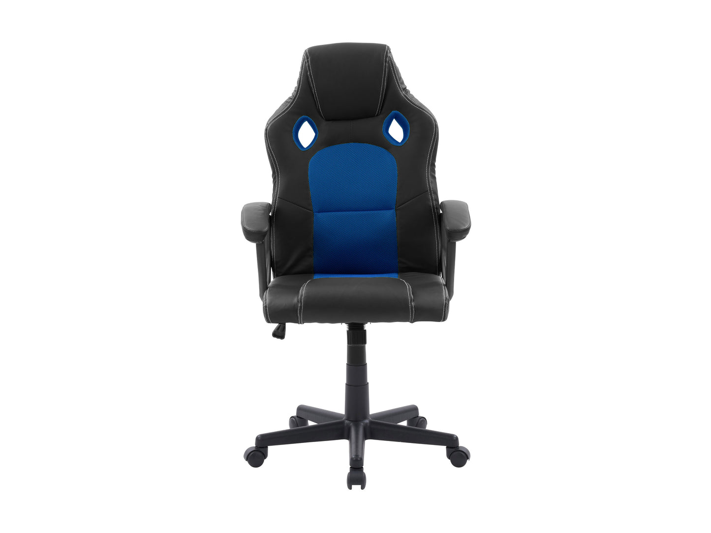 Black and red reclining gaming chair with ergonomic design, padded armrests, adjustable headrest, lumbar support, and smooth leather finish. Ideal for gamers seeking comfort and style.