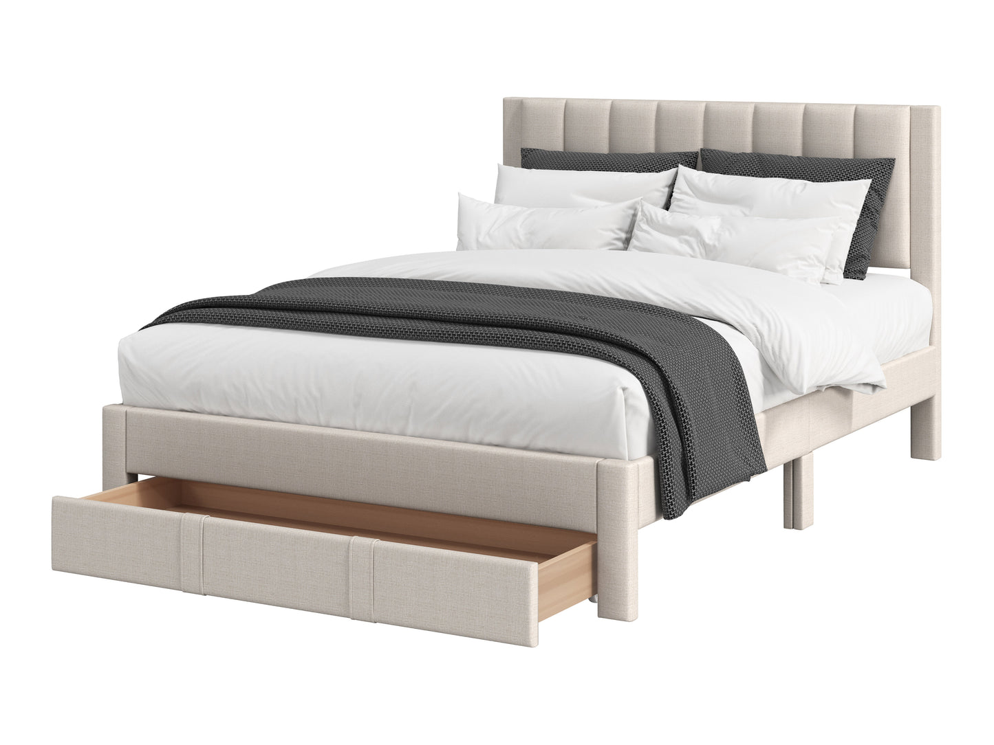 Tufted Bed with Storage