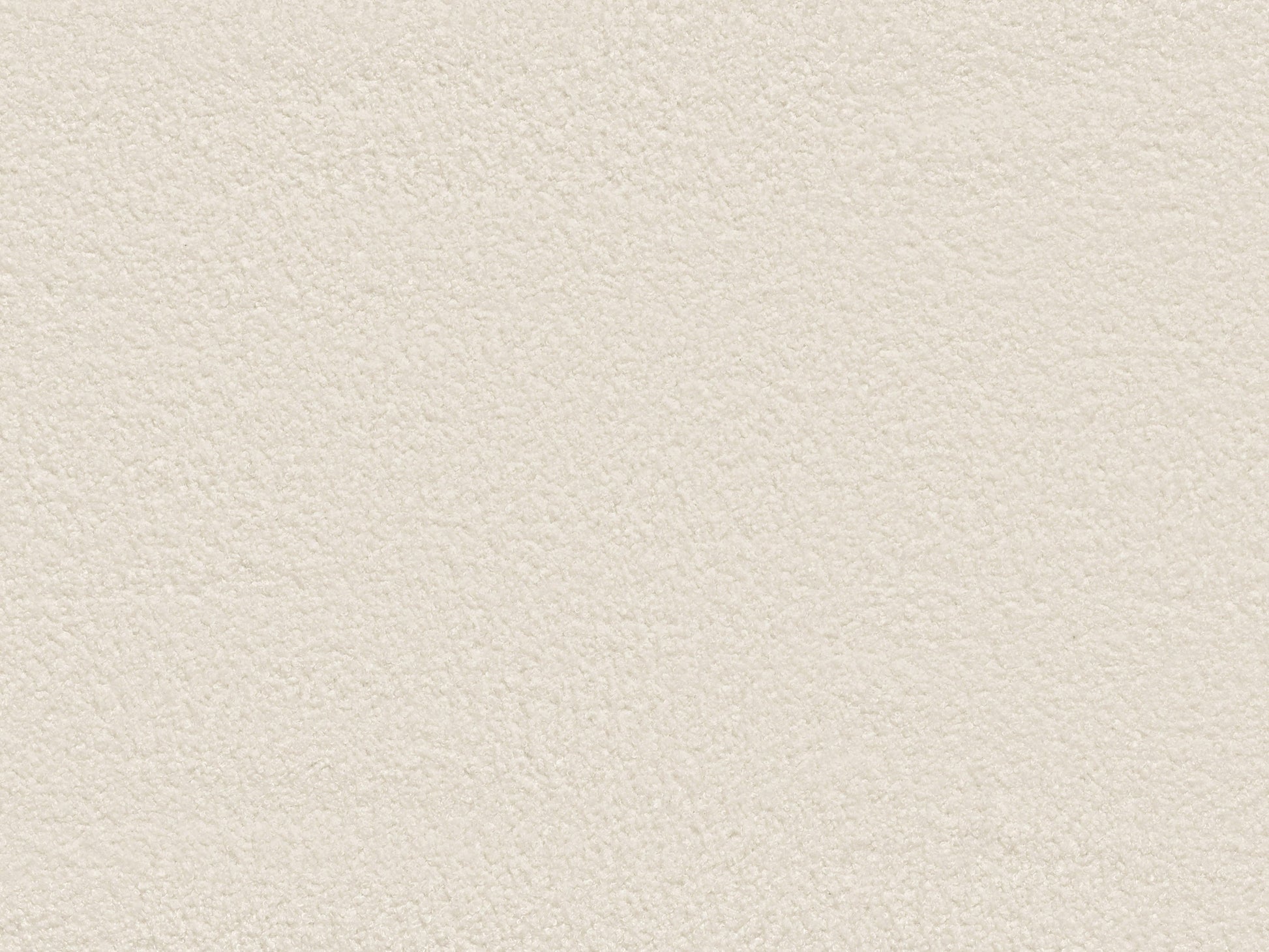 Cream boucle double/full bed with wooden legs, tufted headboard, and soft textured fabric, ideal for modern bedroom decor.