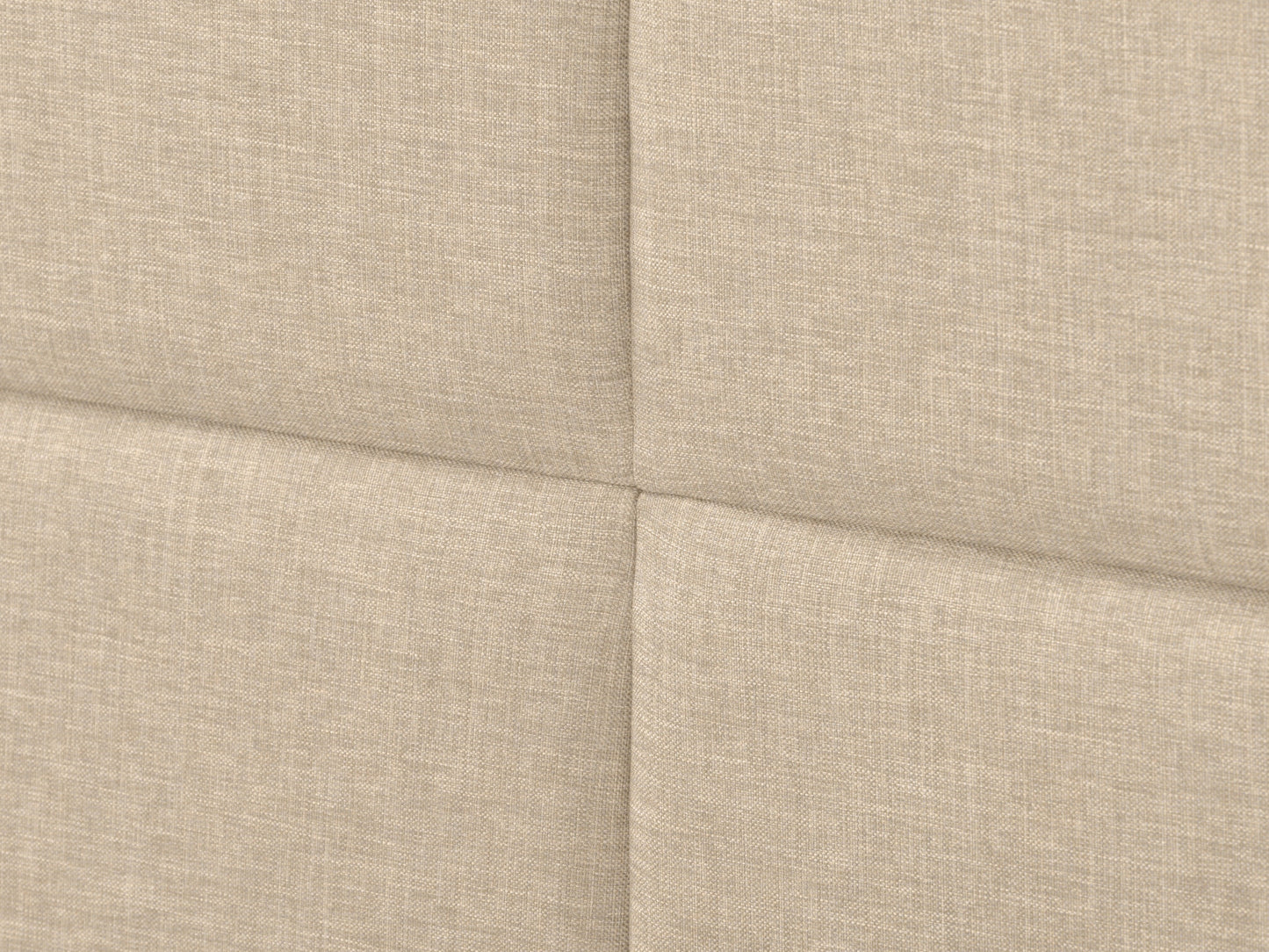 Cream Tufted Upholstered Bed, Queen