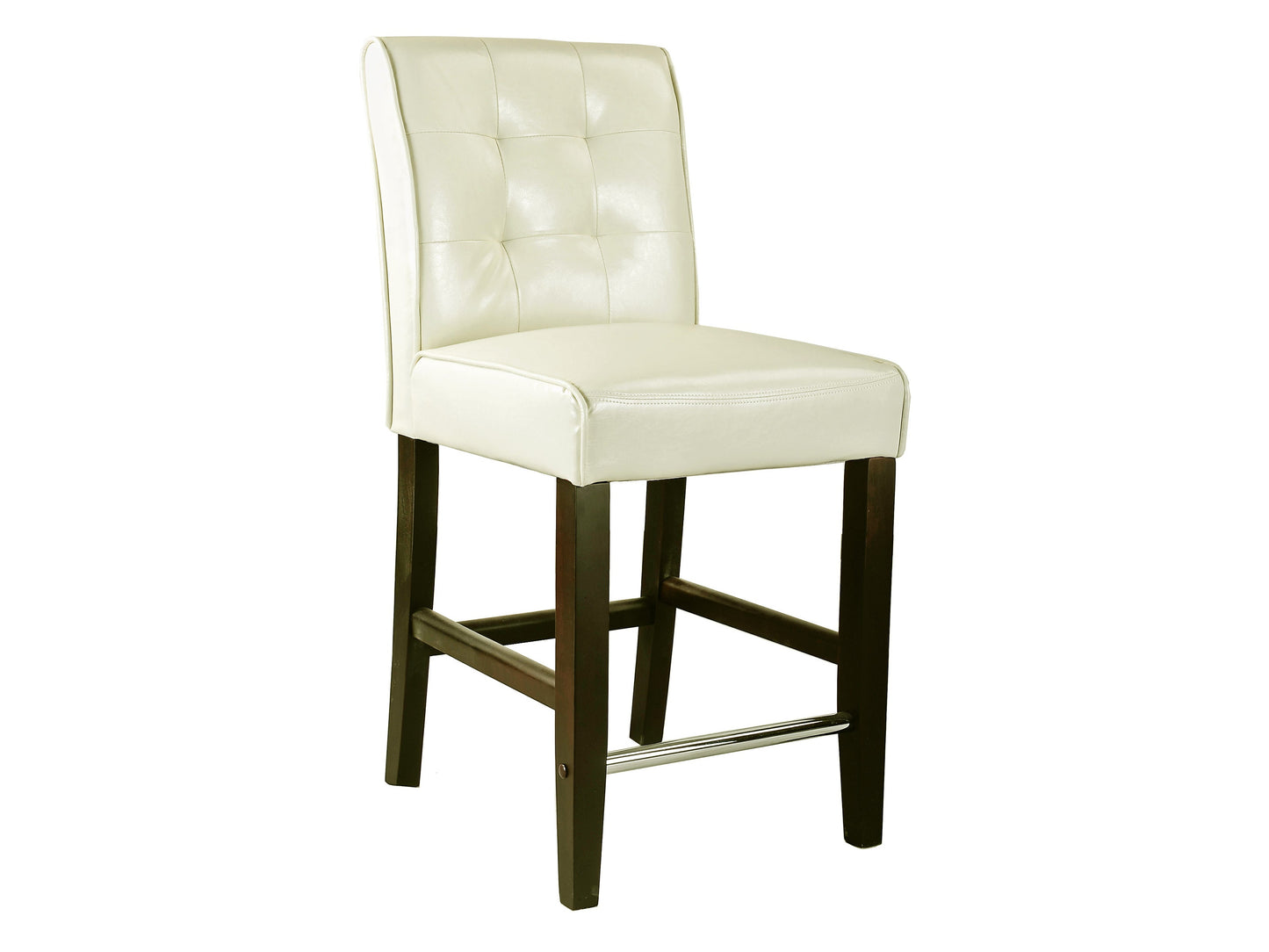 DAD-414-B  |  Antonio PU Tufted Counter Height Barstool, Cream
