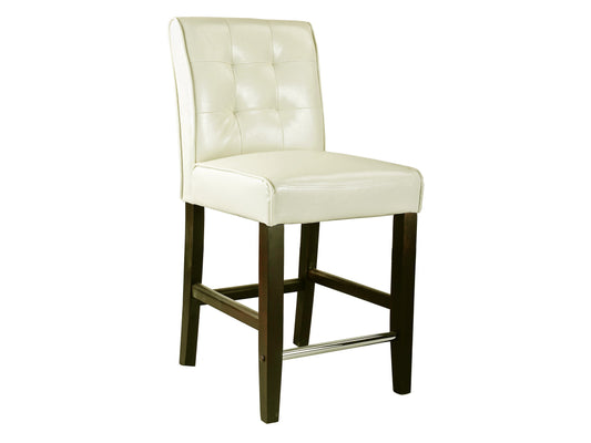 DAD-414-B  |  Antonio PU Tufted Counter Height Barstool, Cream