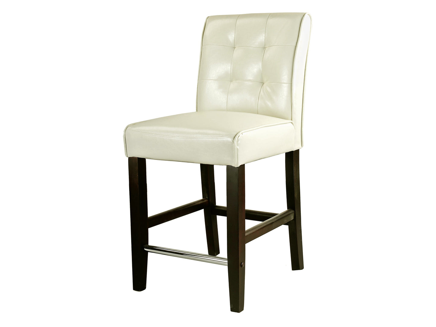 DAD-414-B  |  Antonio PU Tufted Counter Height Barstool, Cream