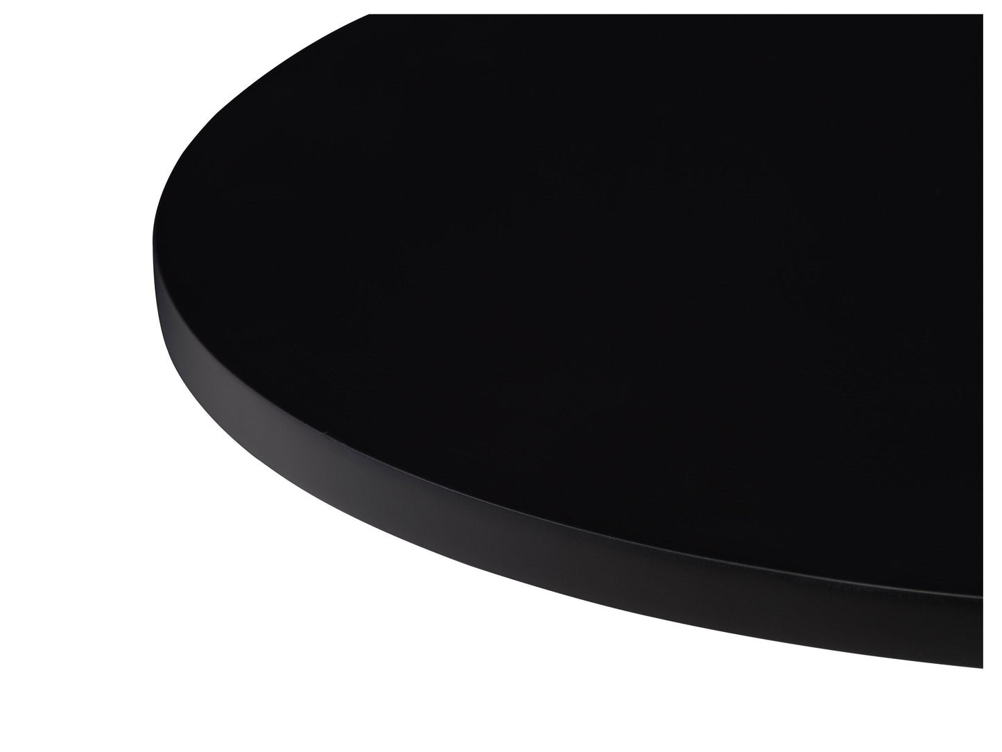 Black adjustable height round bar table with sleek metal base, smooth black tabletop, and modern design. Ideal for home bars, kitchen islands, or entertainment areas. Durable and stylish for contemporary decor.