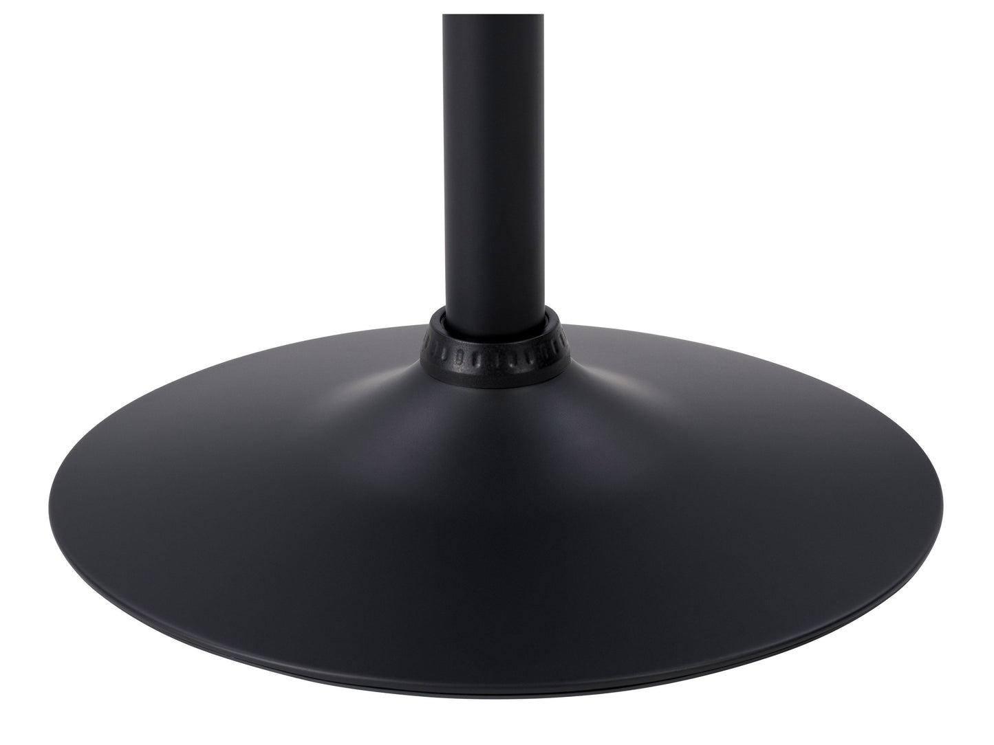 Adjustable height bar table with a square black top and sleek metal frame, featuring a modern design, sturdy construction, and smooth finish, perfect for contemporary kitchen or home bar settings.