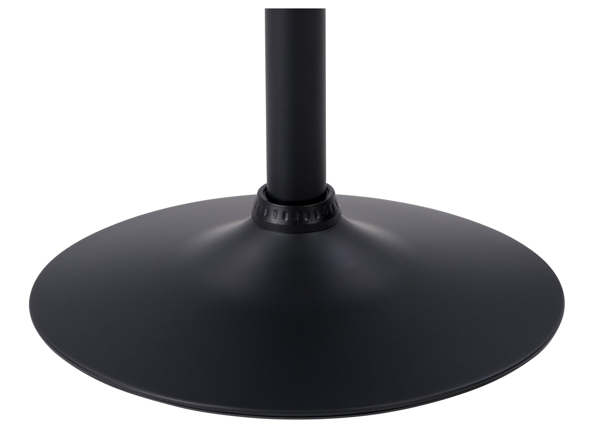 Adjustable height bar table with a square black top and sleek metal frame, featuring a modern design, sturdy construction, and smooth finish, perfect for contemporary kitchen or home bar settings.