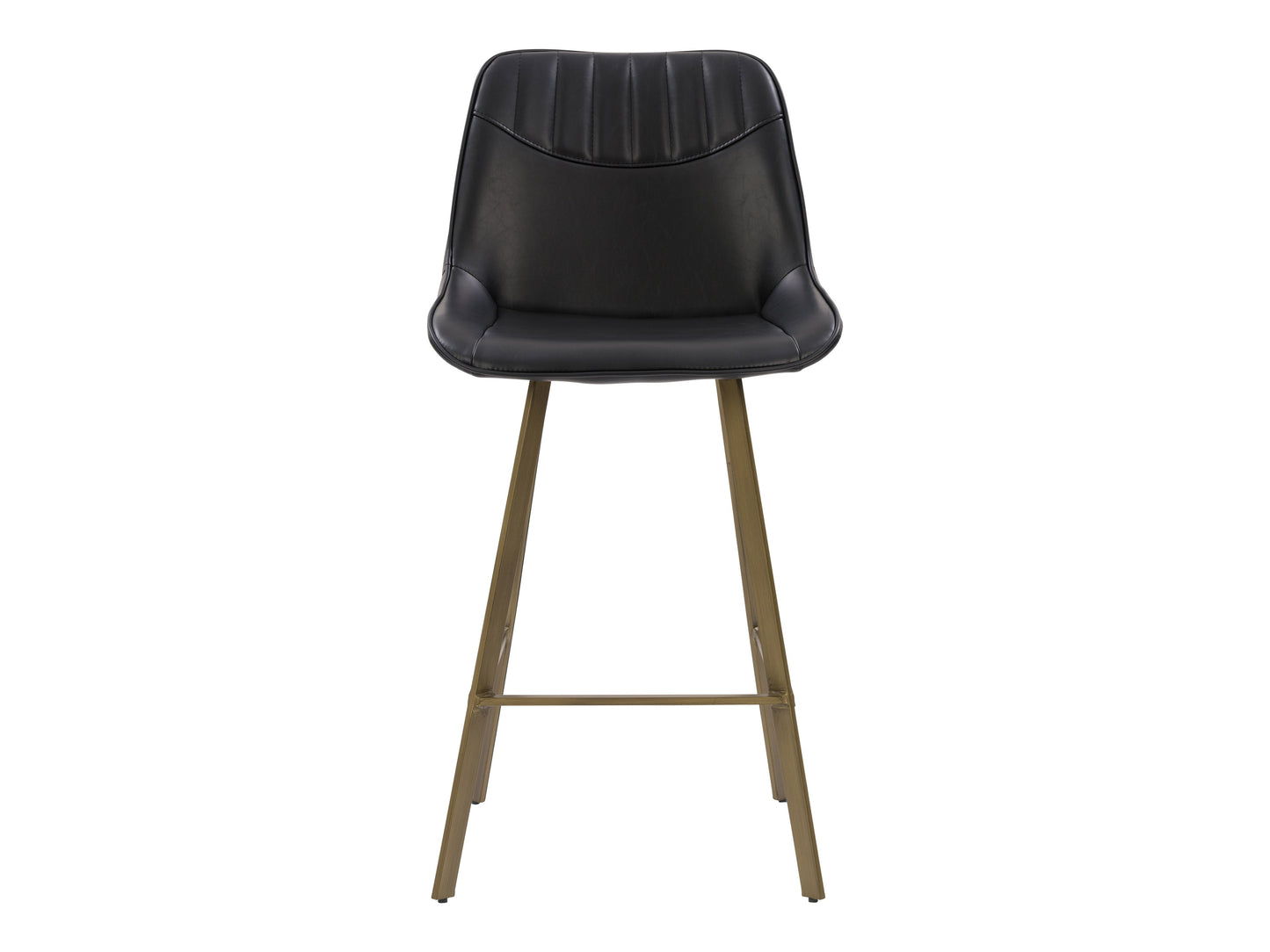 Black Vegan Leather Stools