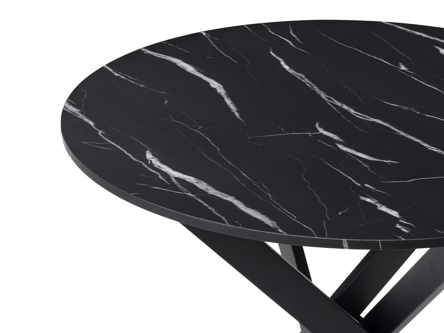Black Round Dining Table - FINAL SALE ITEM