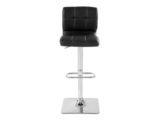 Curved Black Vegan Leather Adjustable Stools