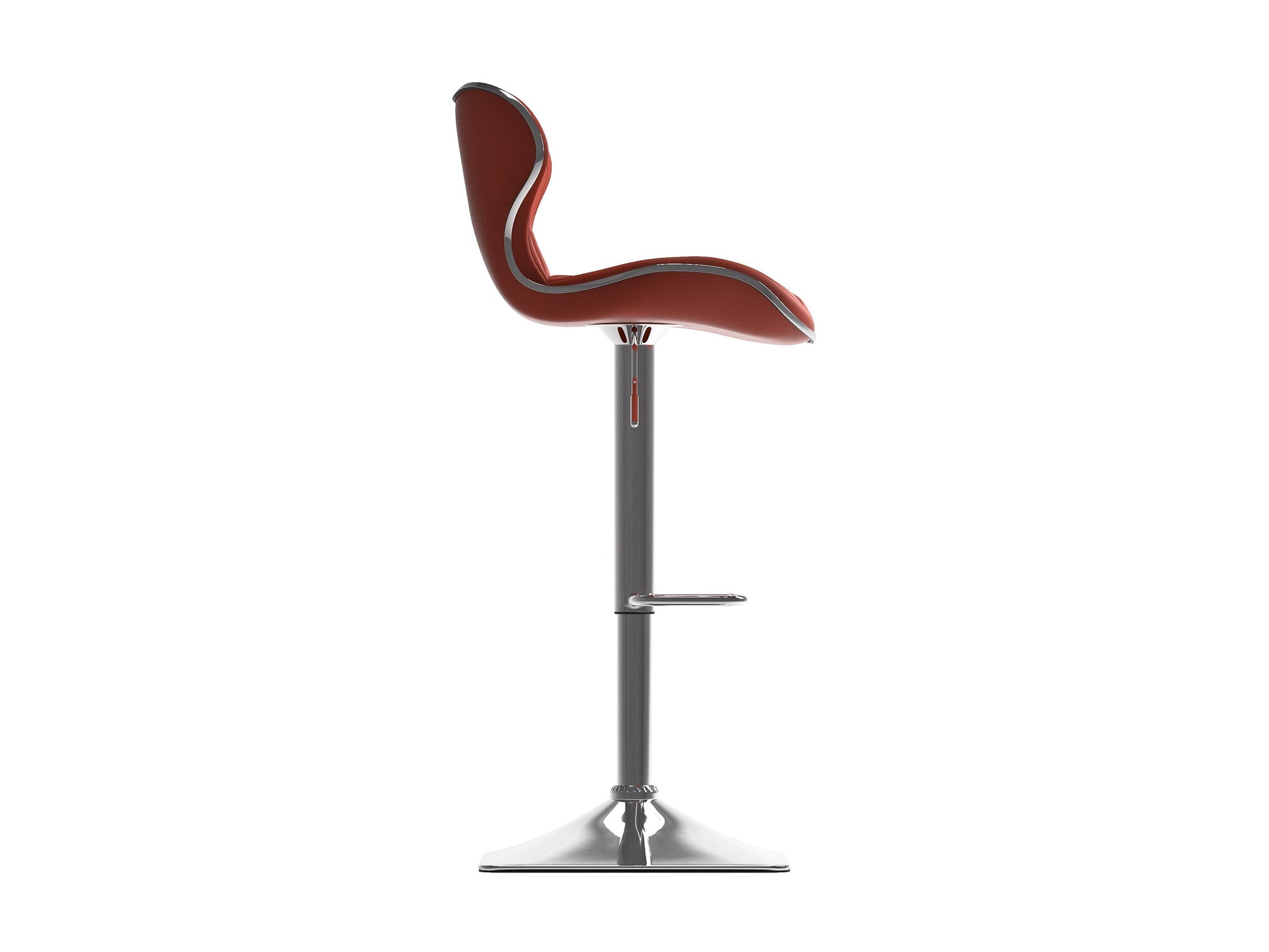 Modern bar stools with backs, set of 2, featuring sleek black metal frames, padded seats in rich brown faux leather, and footrests for added comfort. Ideal for kitchen islands or home bars.