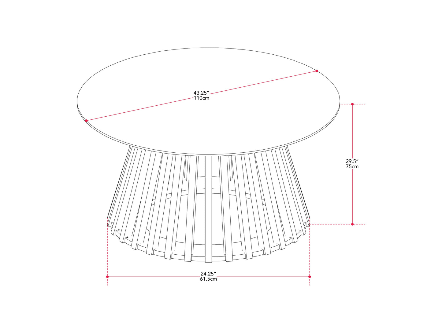 Elowen 5-Piece Round Dining Set