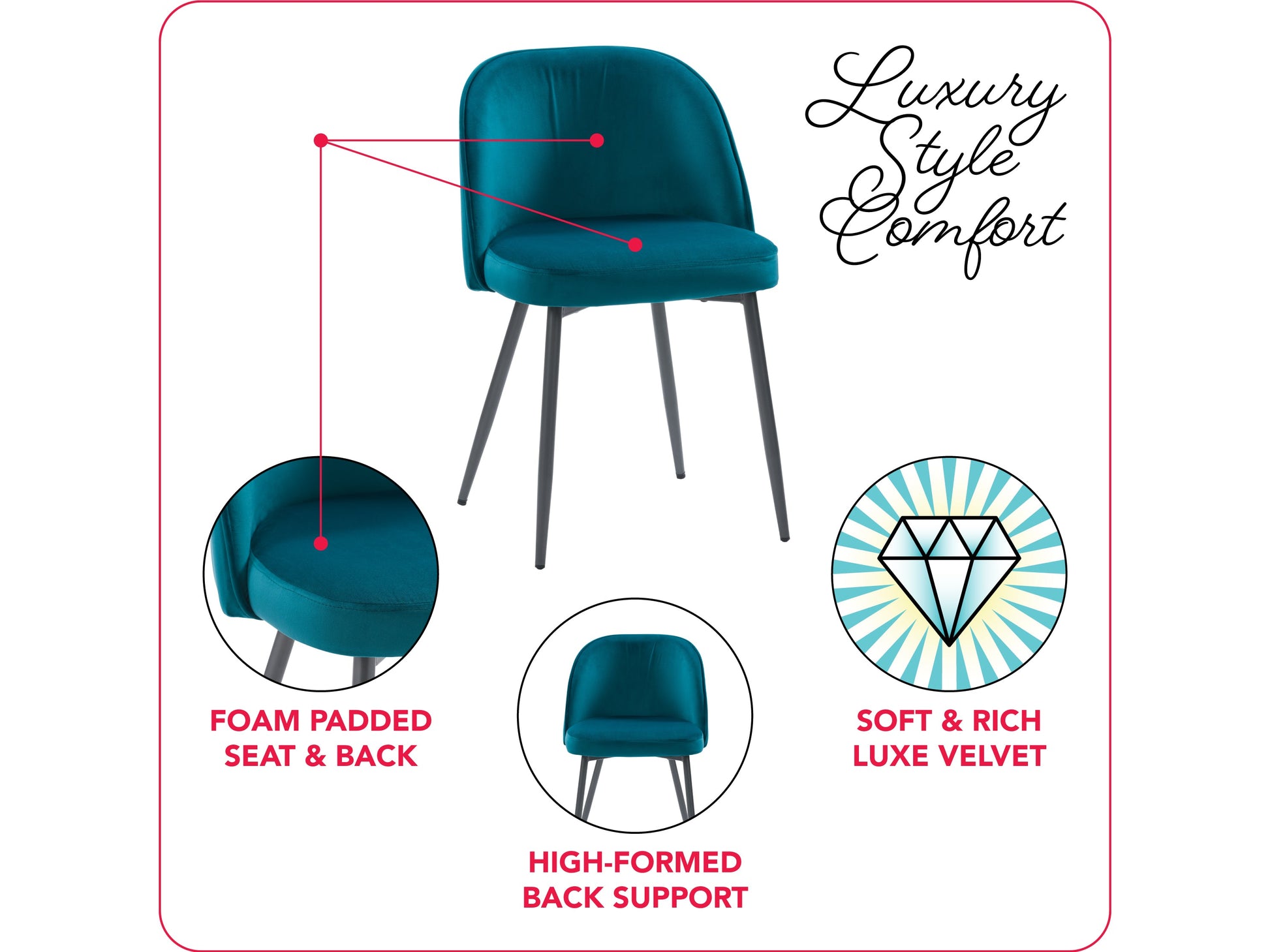 Teal velvet dining chair with gold metal legs, featuring a curved backrest and plush cushioning for luxurious comfort and modern elegance. Ideal for contemporary dining rooms or stylish home offices.