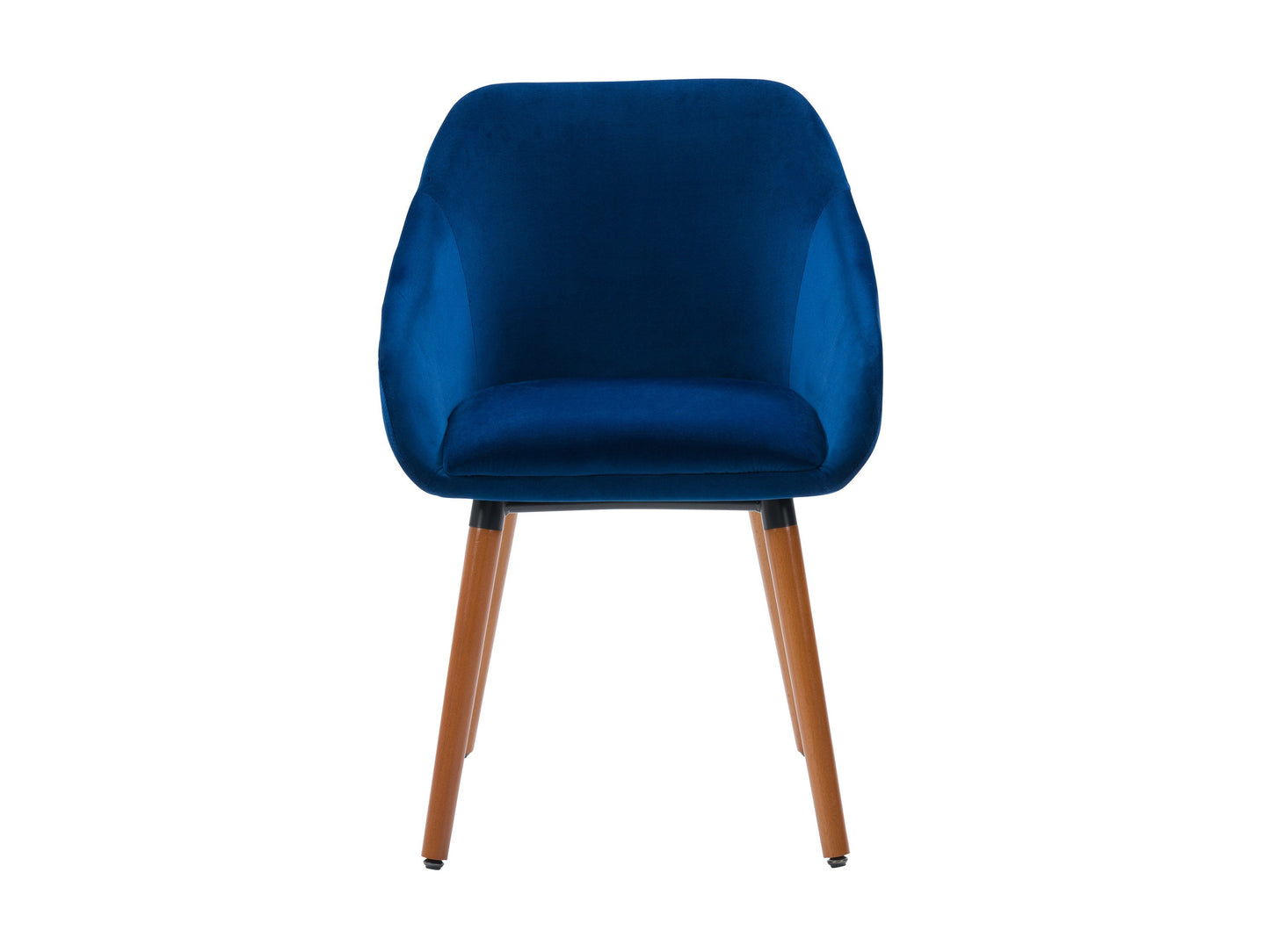 Navy blue velvet dining chairs set of 2 with gold metal legs, quilted backrest, and cushioned seat for elegant dining room decor.