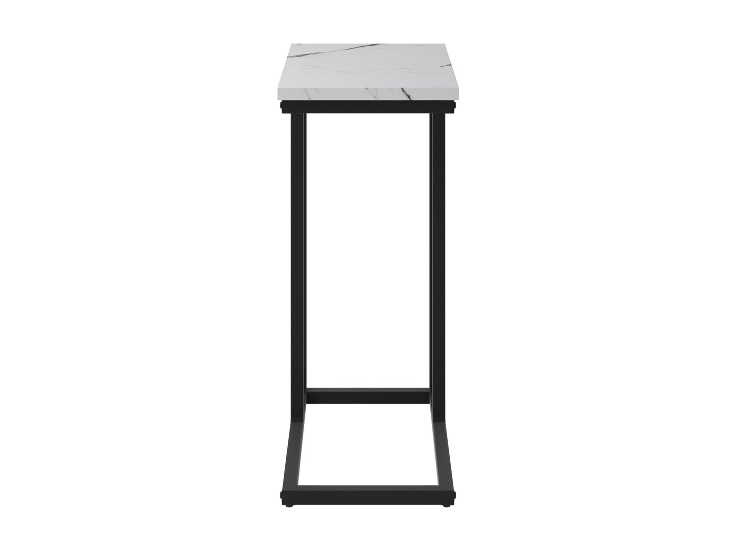 White marble narrow side table with gold metal legs, sleek modern design, rectangular top, perfect for small spaces or as an accent piece in living rooms or bedrooms.