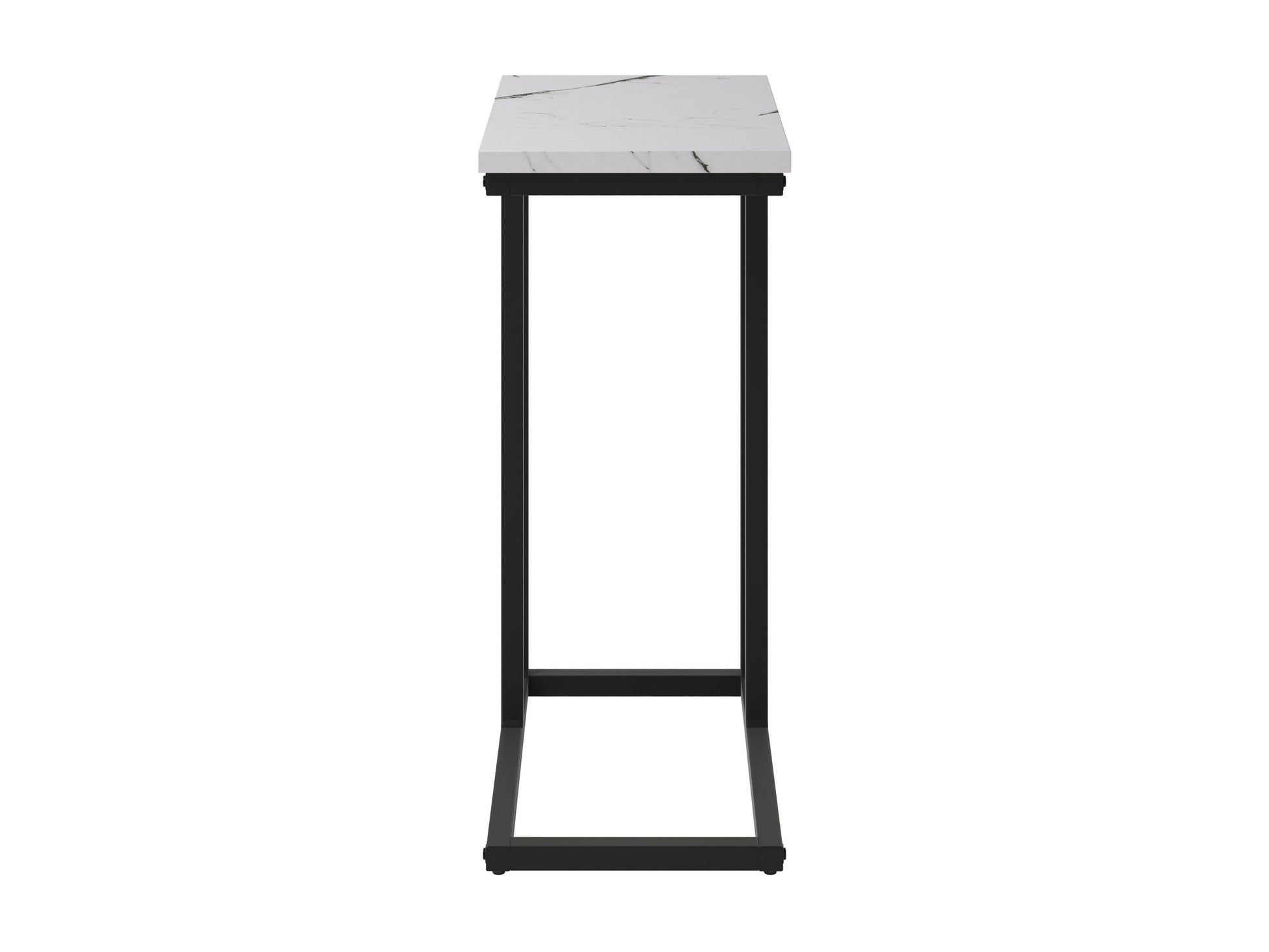 White marble narrow side table with gold metal legs, sleek modern design, rectangular top, perfect for small spaces or as an accent piece in living rooms or bedrooms.