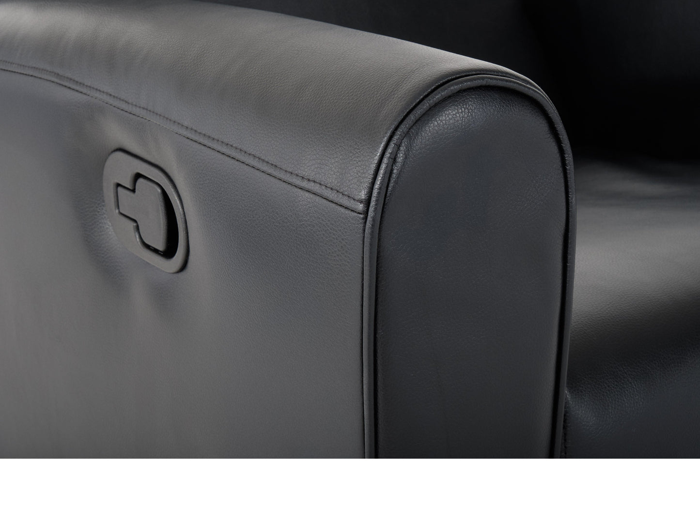 Marin Swivel Glider Recliner, Black Faux Leather