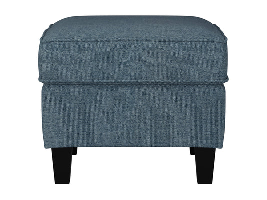 Georgia Fabric Ottoman, Blue