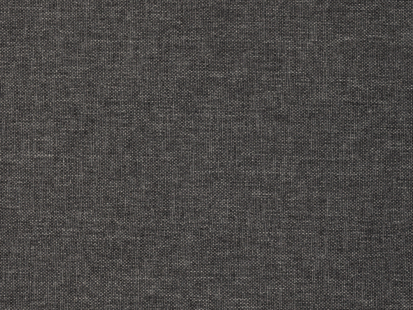 Gray fabric ottoman with tufted top, wooden legs, and a modern design.