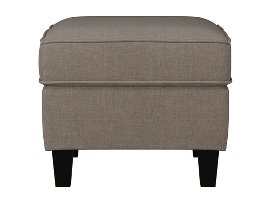 Georgia Fabric Ottoman, Taupe