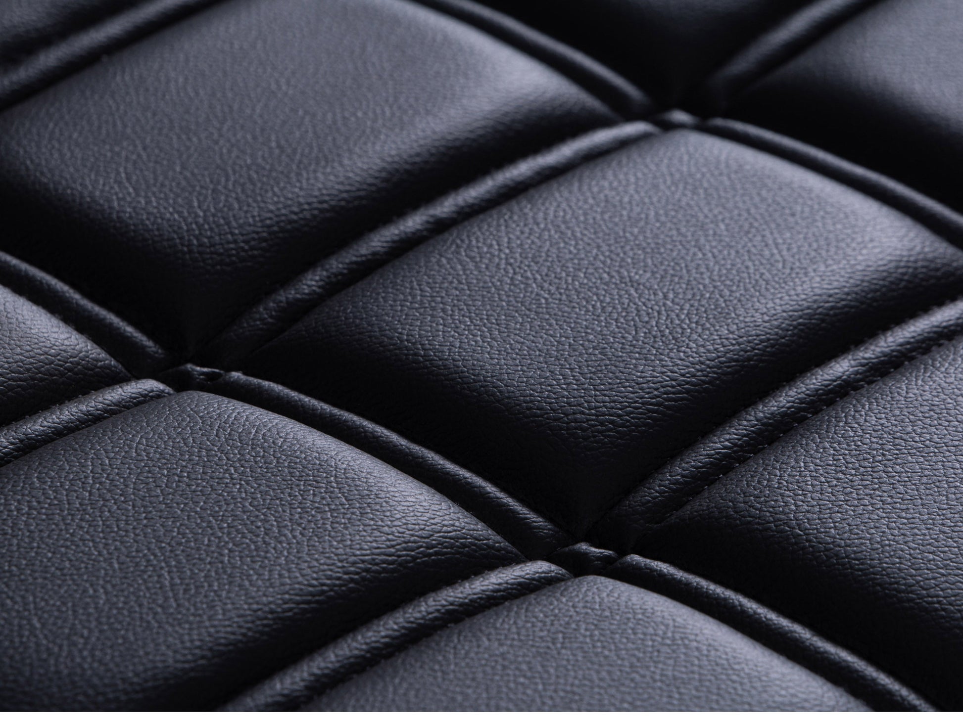 Black leather bench with sleek, modern design featuring a sturdy metal frame, tufted seat cushion, and minimalist style, perfect for contemporary living spaces or entryways.