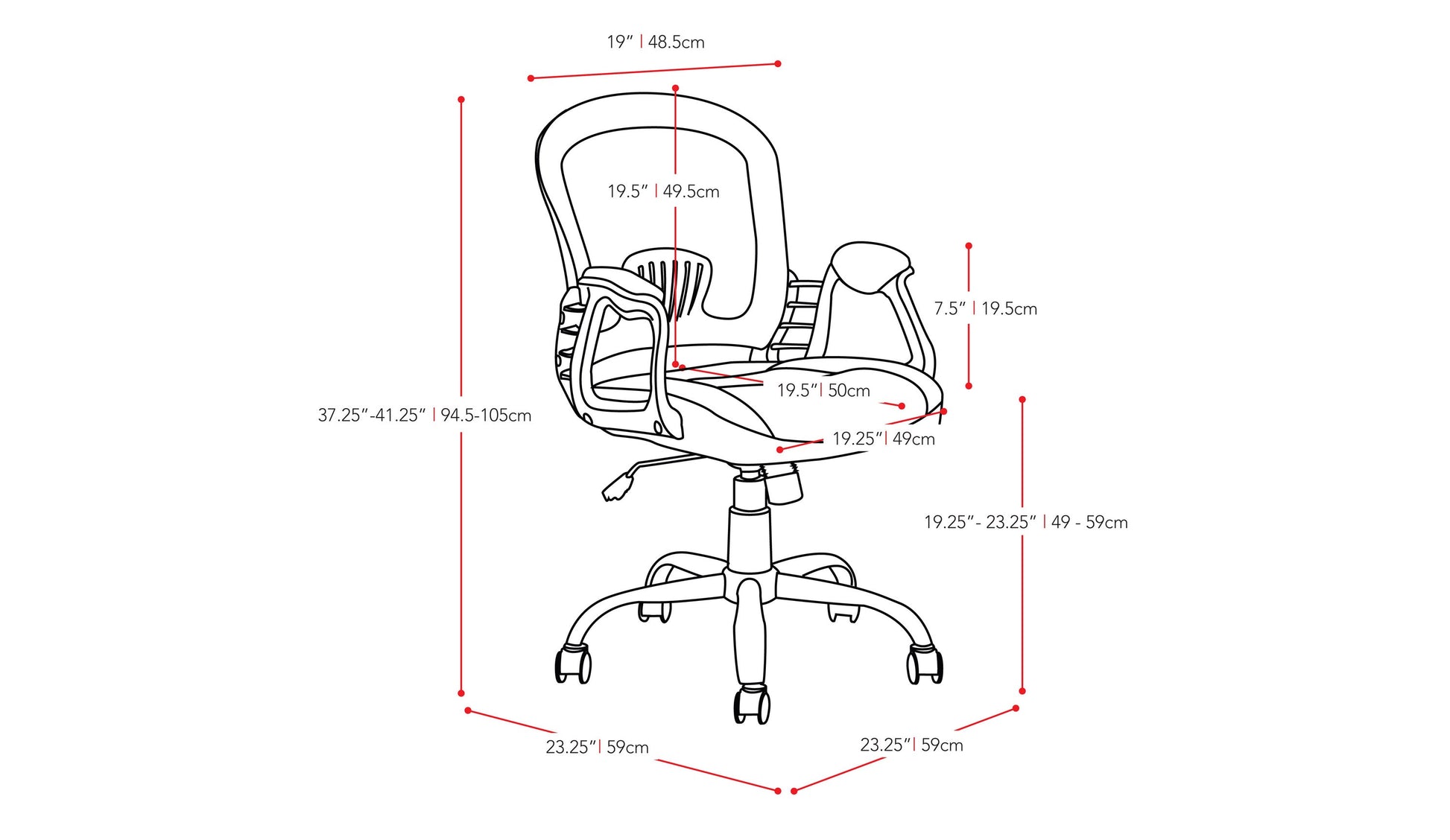 Ergonomic grey swivel office chair with cushioned seat, adjustable height, mesh backrest, and sturdy armrests, perfect for home or office use.