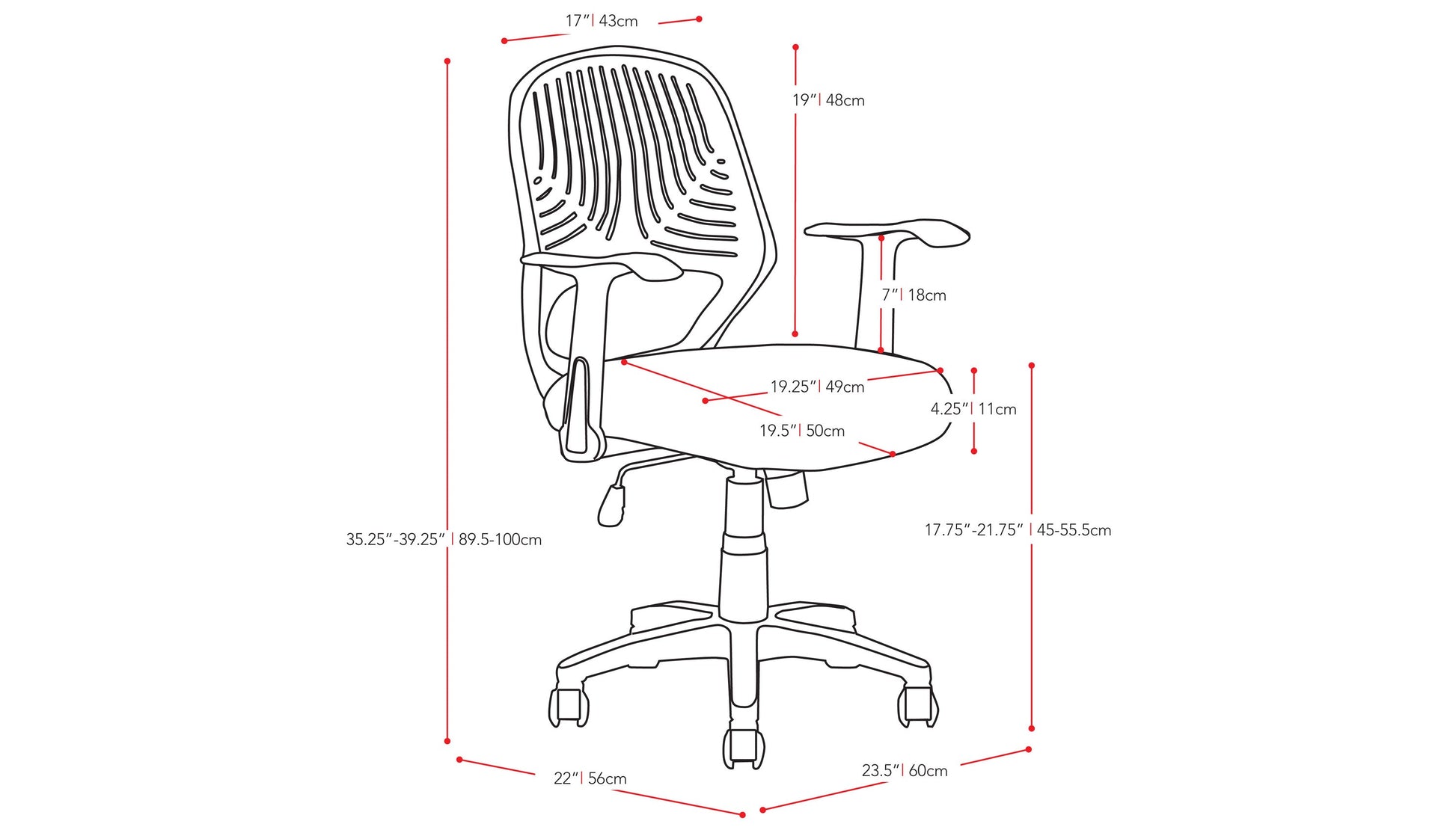 Blue mesh office chair with ergonomic design, adjustable armrests, lumbar support, and a swivel base. Ideal for home or office use, providing comfort and breathability with a modern aesthetic.