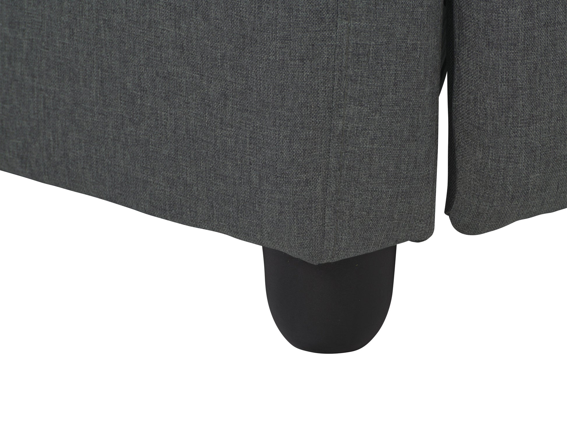 Dark grey push back recliner with plush cushioning, sleek armrests, and durable fabric upholstery. Ideal for living rooms, this comfortable and stylish chair features a reclining mechanism for ultimate relaxation.