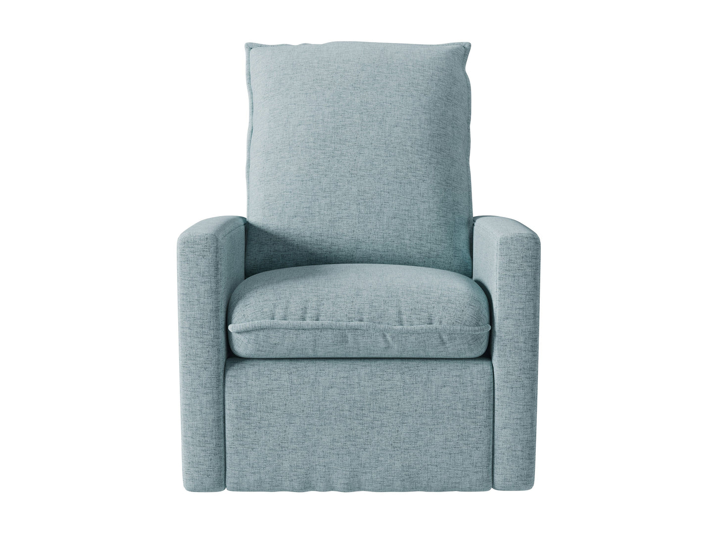 Dark brown leather glider recliner chair with a plush, cushioned back, wide armrests, and smooth reclining mechanism, perfect for living rooms or home theaters, providing ultimate comfort and relaxation.
