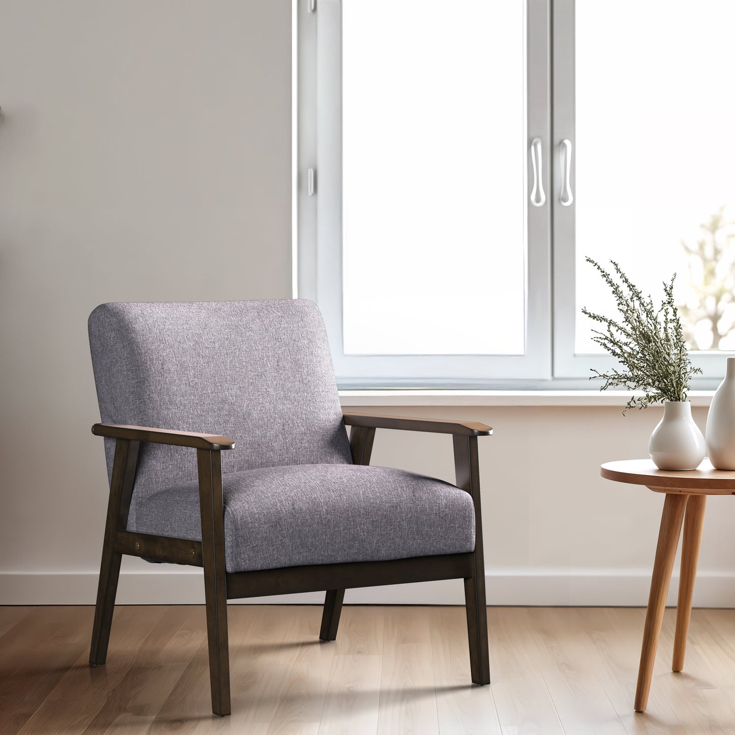 Upholstered Mid-Century Modern Accent Chair