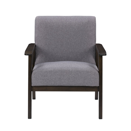 Manor Grey Upholstered Mid-Century Modern Accent Chair