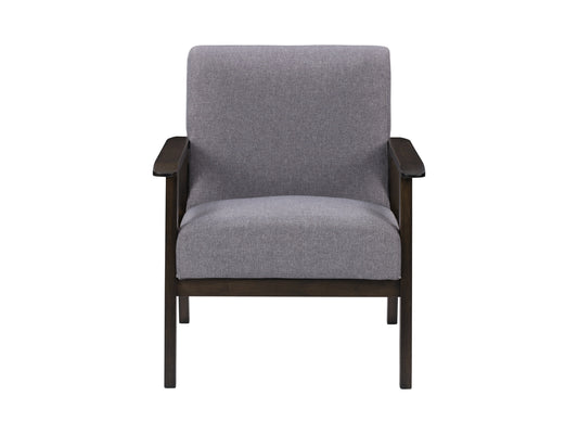 Manor Grey Upholstered Mid-Century Modern Accent Chair