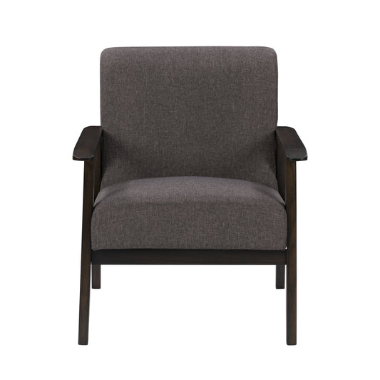 LTF-611-C  |  Vintage Brown Upholstered Mid-Century Modern Accent Chair