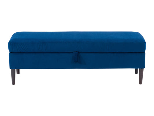 Velvet Storage Ottoman