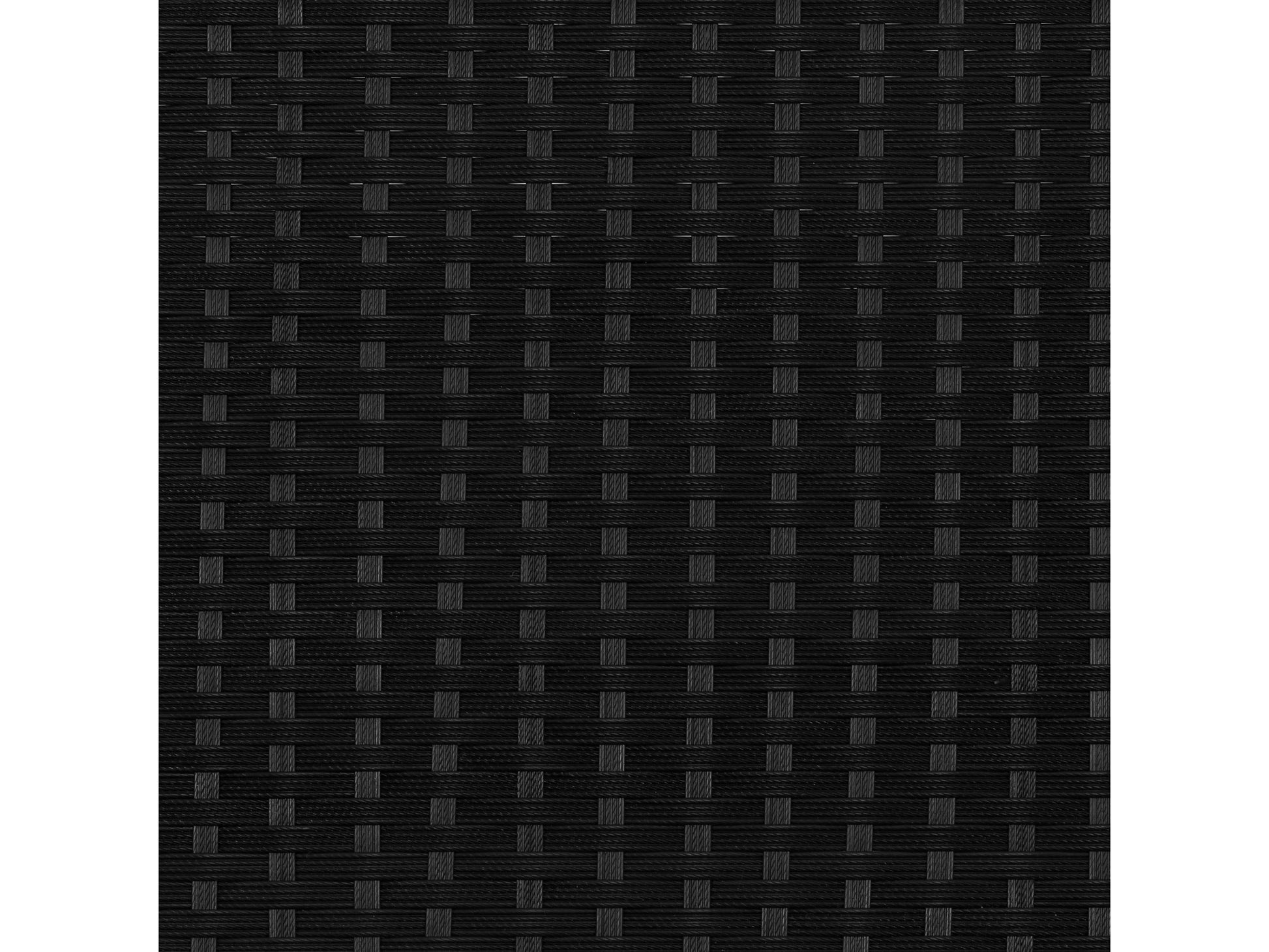 Black wicker patio conversation set with turquoise cushions, includes a loveseat, two armchairs, and a coffee table with a glass top. Durable weather-resistant materials and modern design perfect for outdoor spaces.