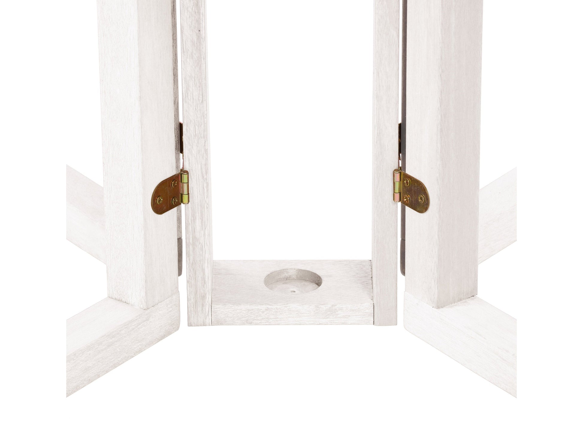 Washed white outdoor drop leaf patio table with foldable sides, crafted from durable wood, featuring a weather-resistant finish and a compact design perfect for small spaces or balconies.