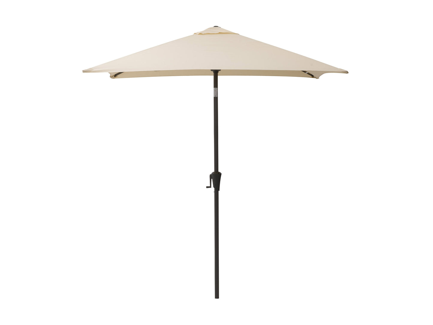 9ft square patio umbrella in warm white with tilting feature, durable aluminum frame, and UV-resistant fabric, perfect for outdoor seating areas.