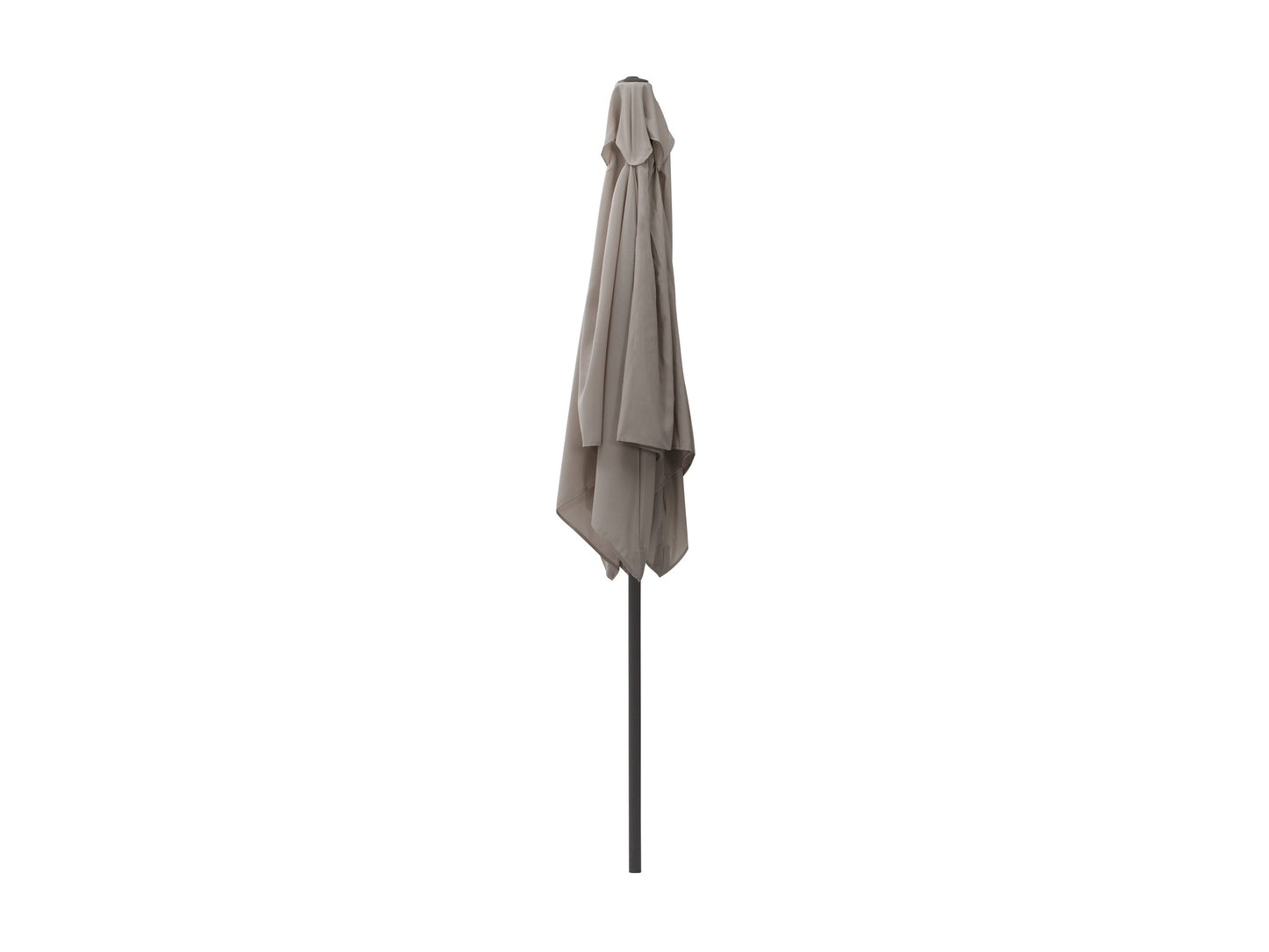 Grey 9ft square patio umbrella with tilting feature, sturdy metal frame, and weather-resistant fabric, perfect for outdoor shading on patios, decks, and gardens.