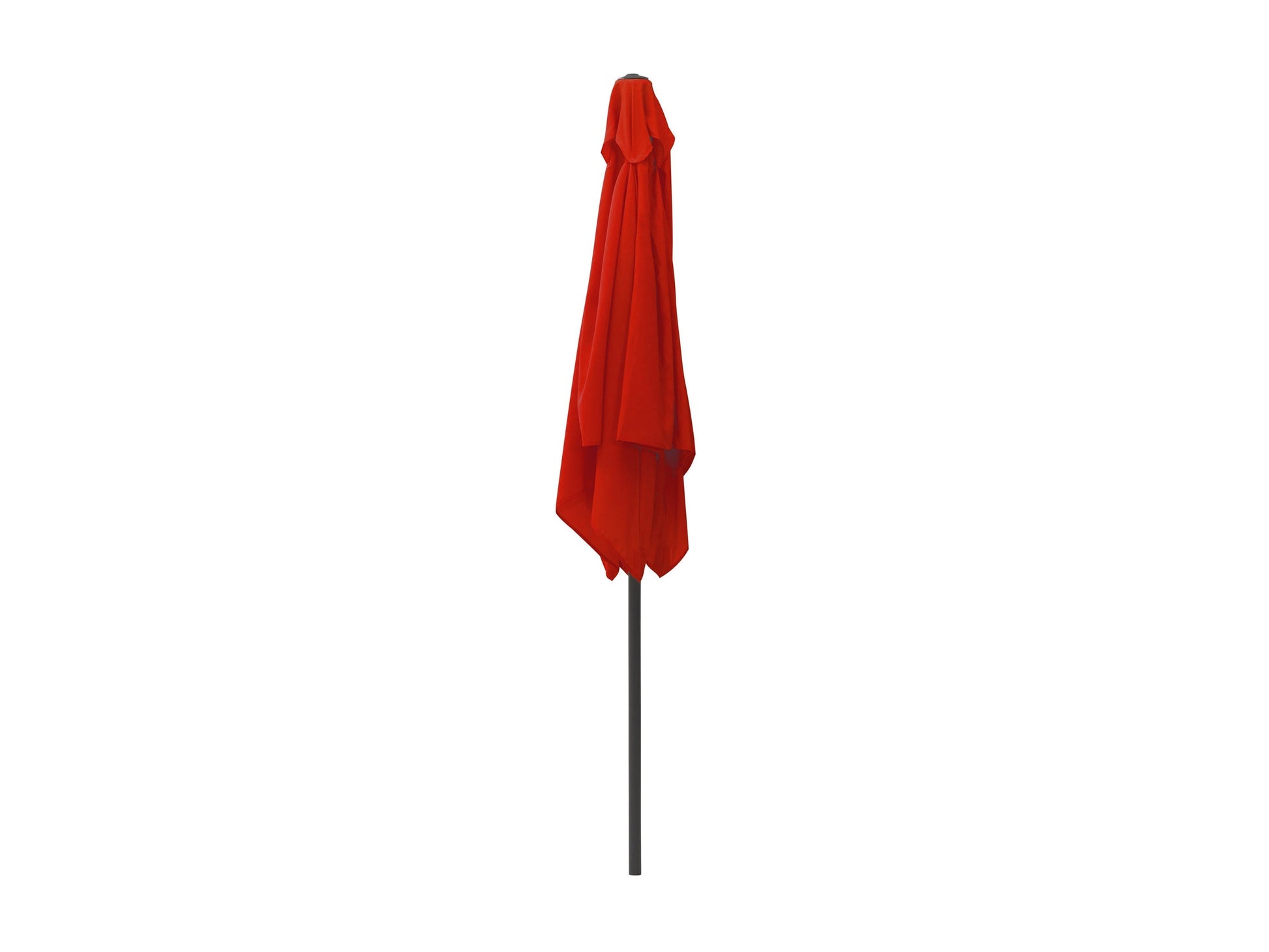 Crimson red 9ft square patio umbrella with tilting mechanism, sturdy aluminum pole, and UV-resistant fabric, perfect for outdoor shade and garden decor.
