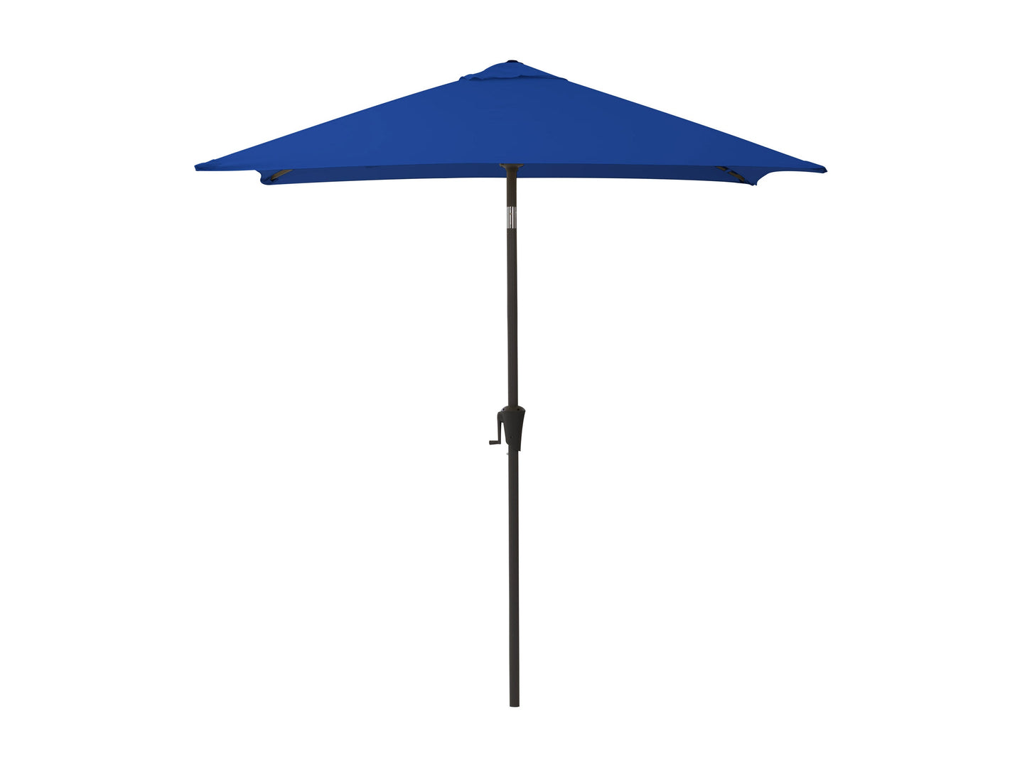 9ft square tilting patio umbrella in cobalt blue with sturdy aluminum frame, UV-resistant canopy, and easy-tilt mechanism, perfect for outdoor shade and garden decor.