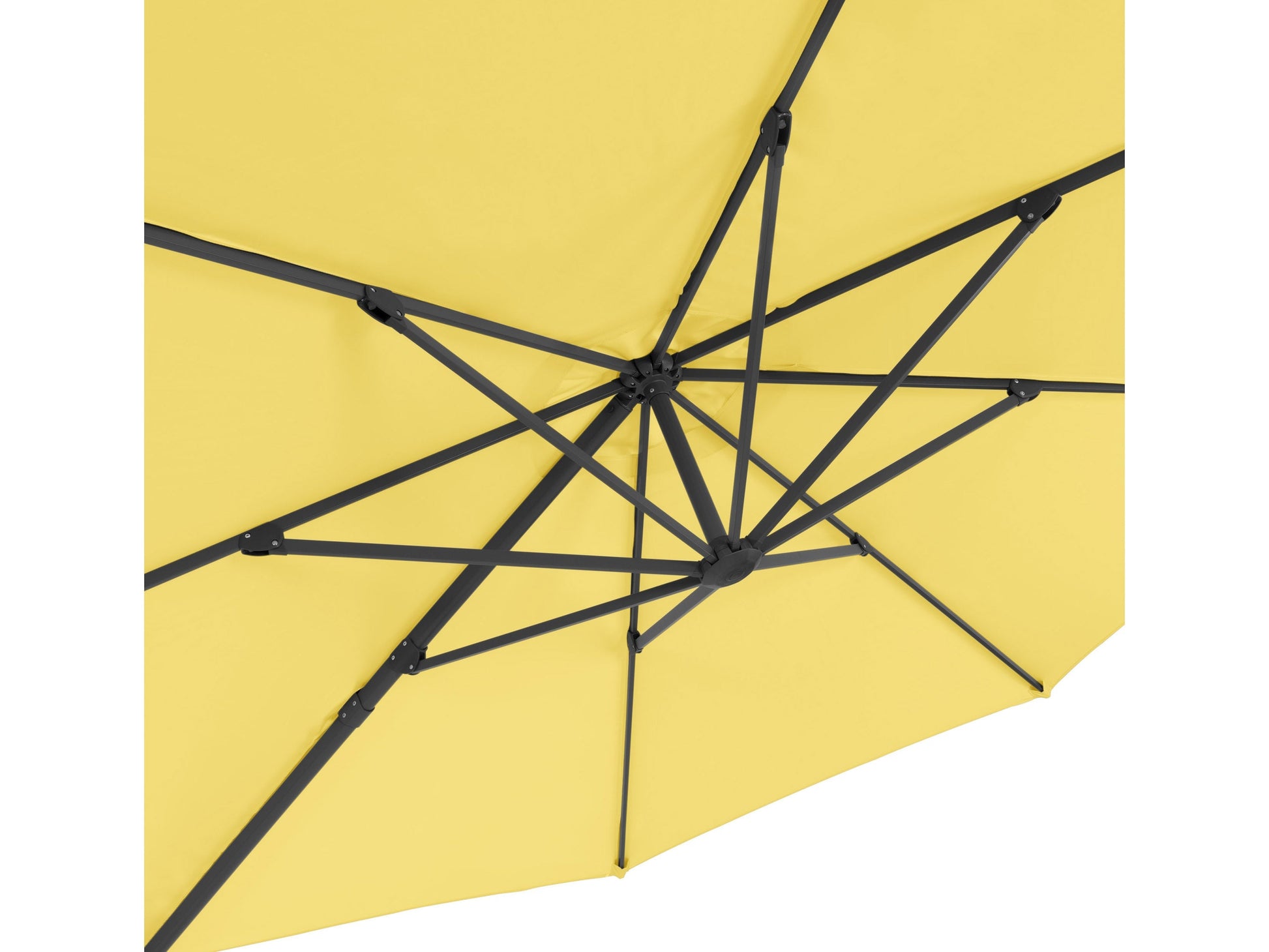 yellow deluxe offset patio umbrella 500 Series detail image CorLiving#color_ppu-yellow