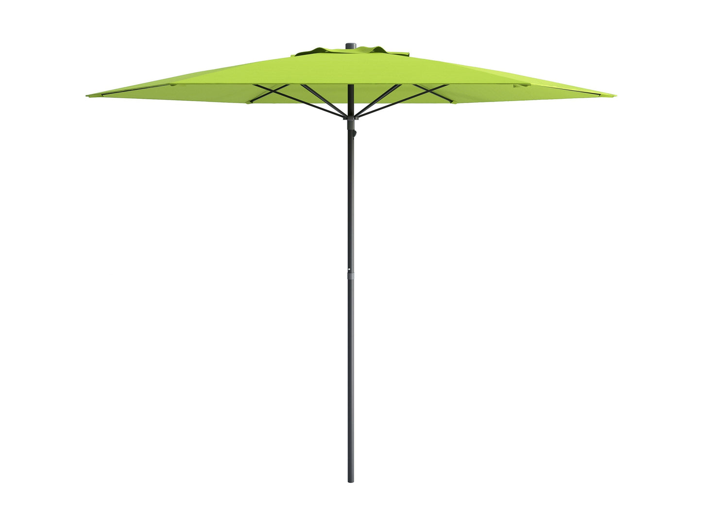 Lime green 7.5ft beach umbrella with UV protection, sturdy aluminum pole, and tilt feature for adjustable shade.