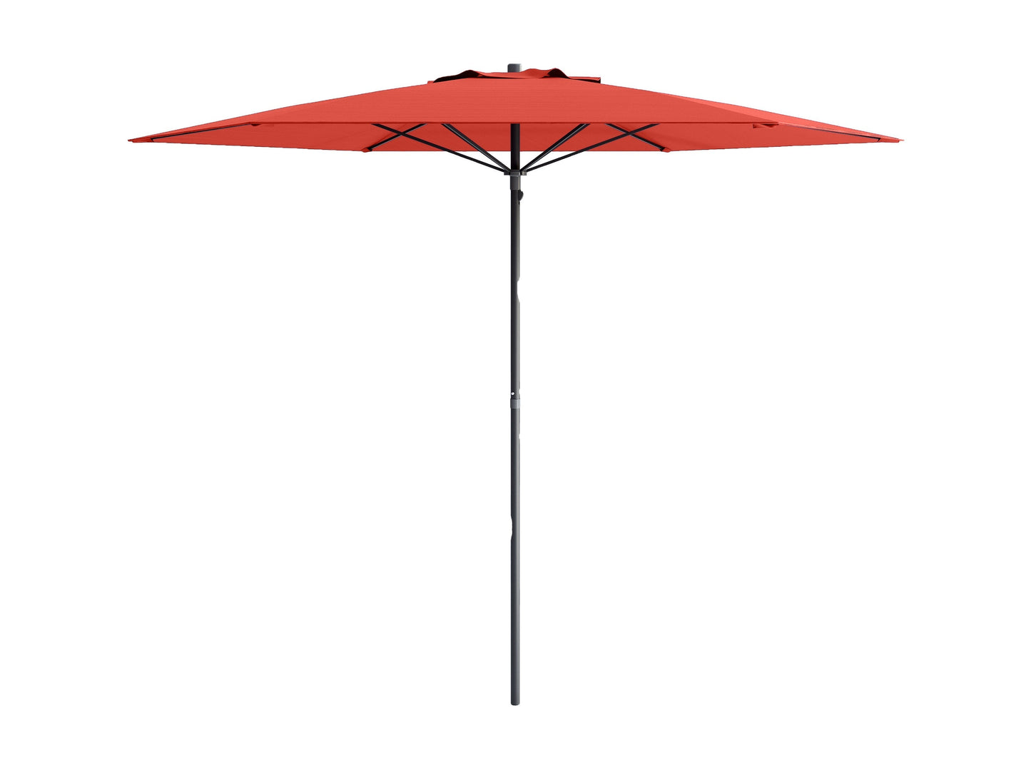 Crimson red 7.5ft beach umbrella with UV protection, sturdy aluminum pole, and adjustable tilt mechanism, perfect for sunshade at the beach or patio.