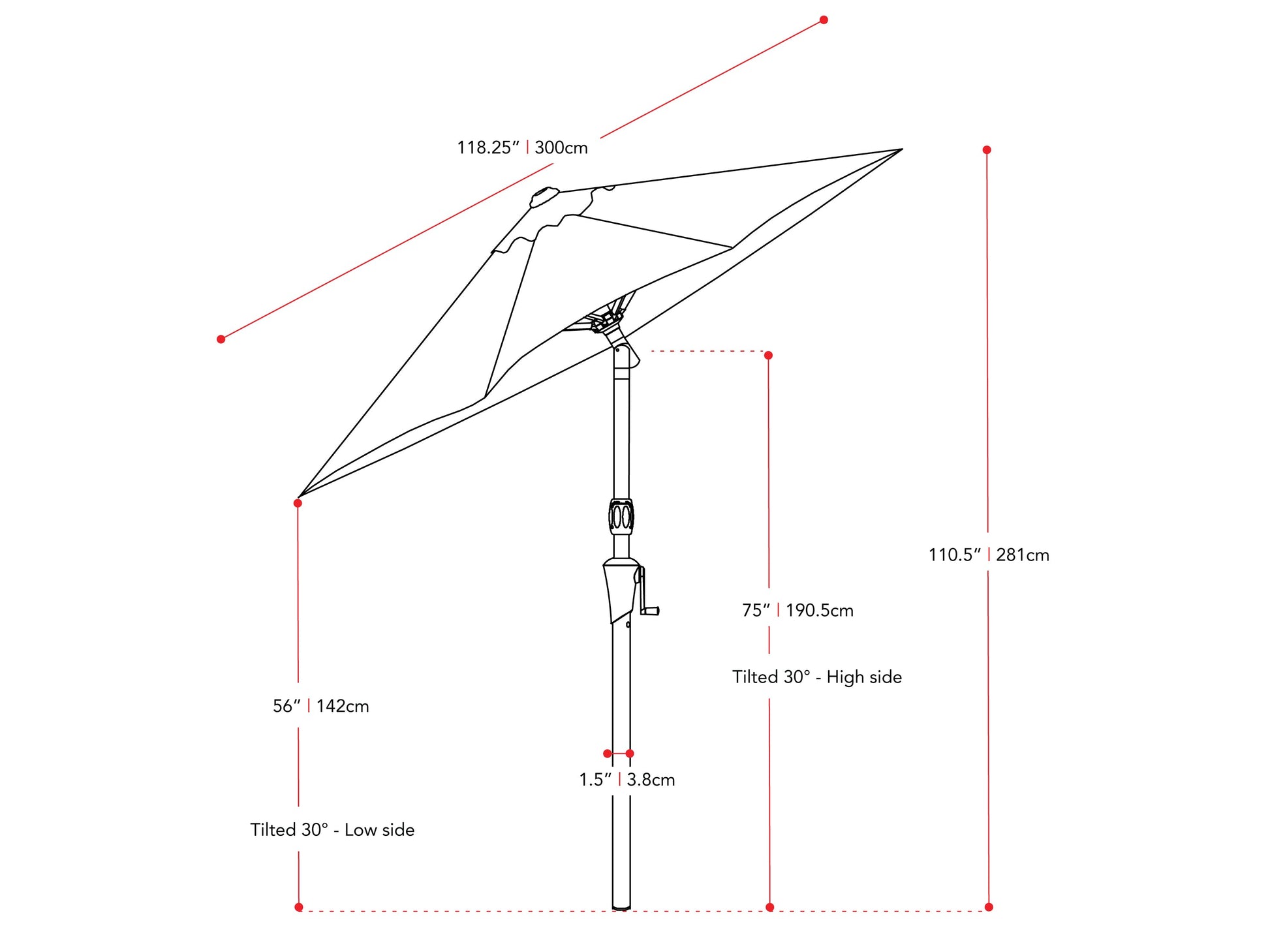 Forest green 10ft patio umbrella with wind-resistant design, sturdy aluminum pole, and UV-protective canopy, ideal for outdoor seating areas, gardens, and patios.