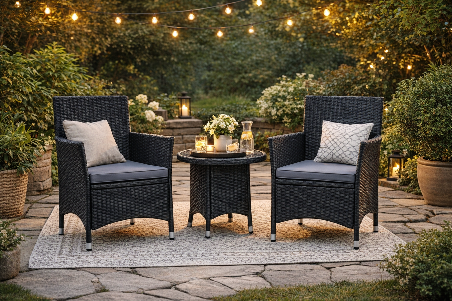 PRK-710-C  |  Wicker Armchair, Set of 2 - FINAL SALE ITEM