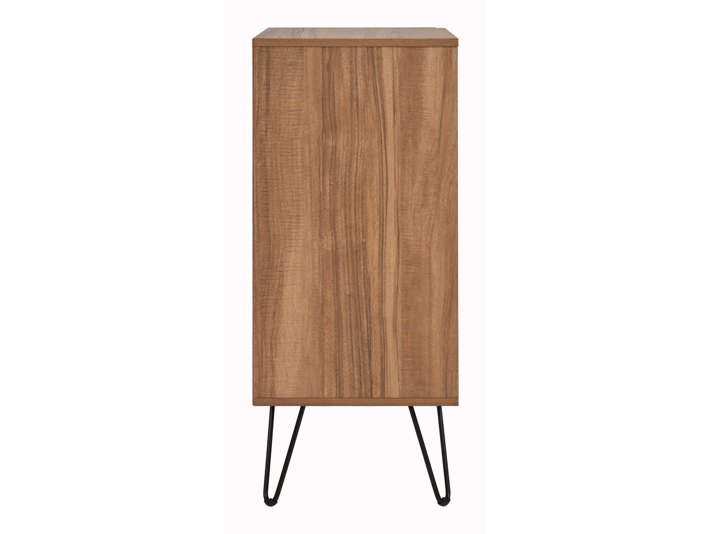 Brown Large Open Shelved Turntable Stand