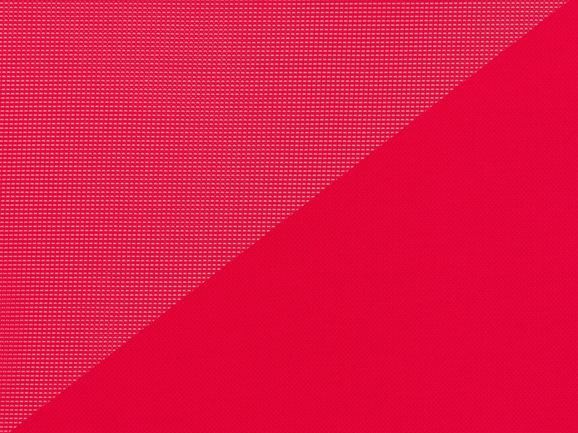 Red mesh office chair with ergonomic design, adjustable armrests, and lumbar support. Features breathable mesh back, cushioned seat, and swivel base with caster wheels, ideal for home or office use.