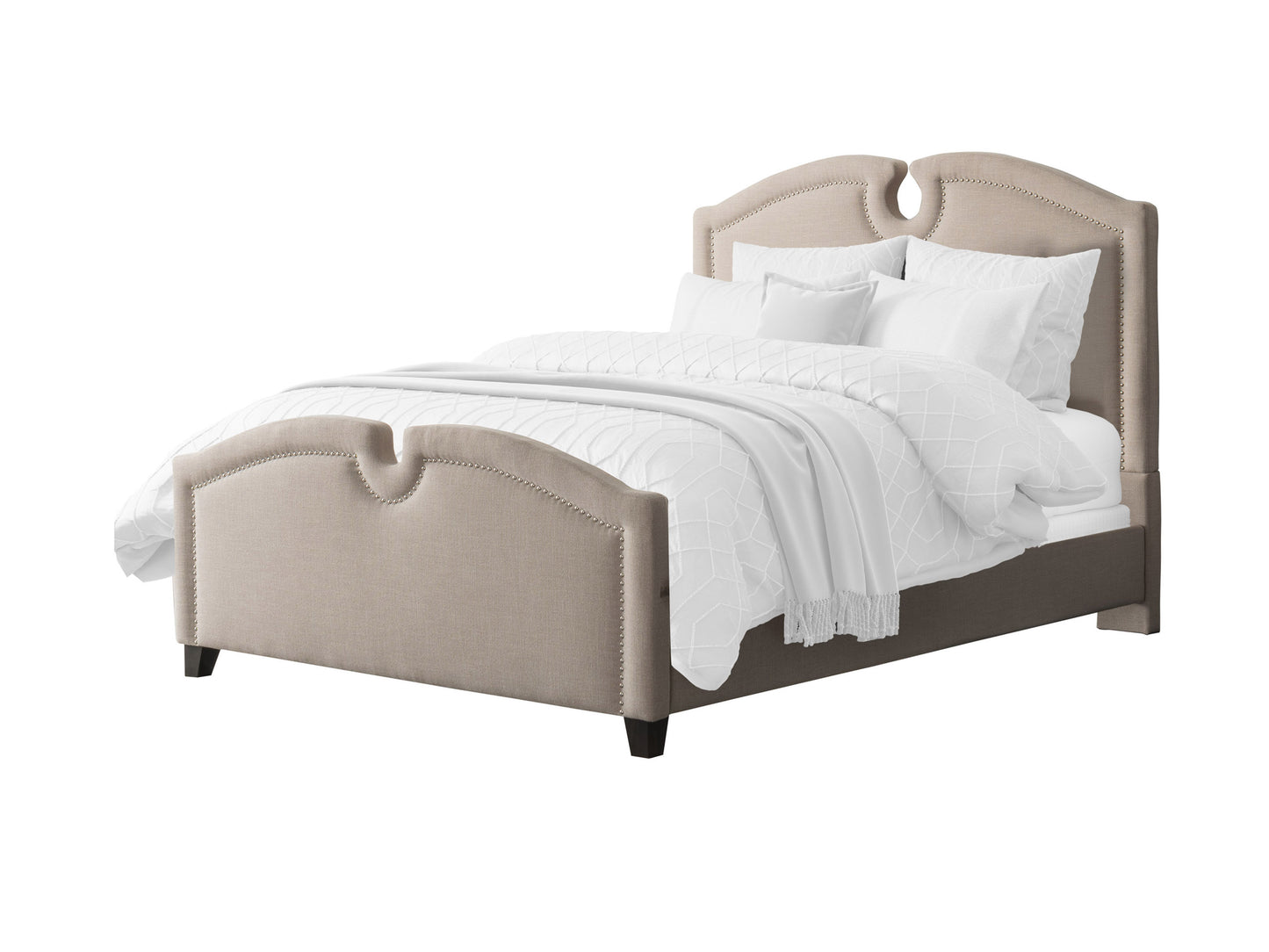 Natural wood twin bed frame with slatted headboard and footboard, featuring a light oak finish and clean, minimalist design. Perfect for modern or rustic bedroom decor. Durable, sturdy construction for lasting use.