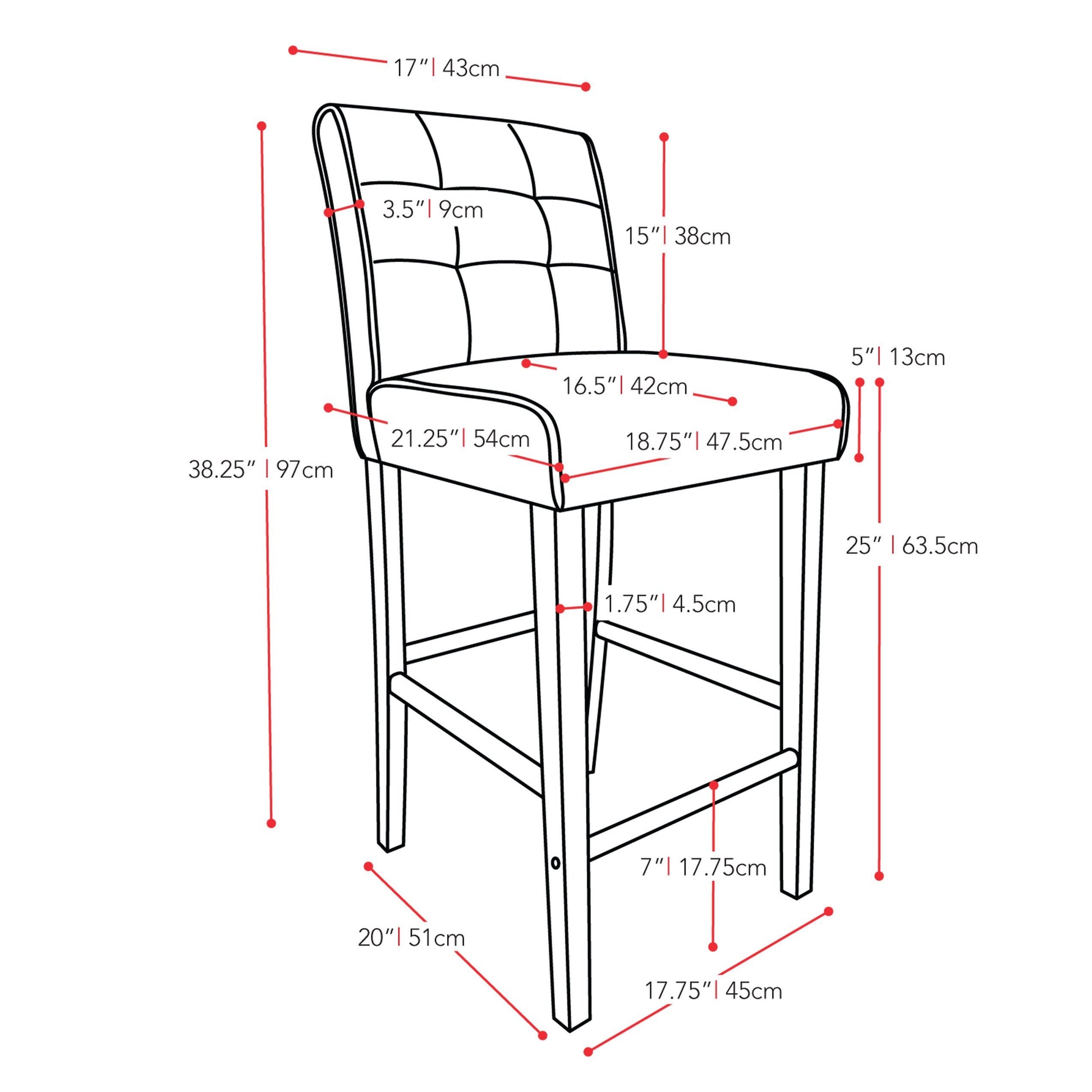 Brown wooden bar stool with cushioned seat, counter height, featuring a sleek, modern design, dark brown legs, and a smooth, textured finish. Ideal for kitchen islands, bars, and dining areas.