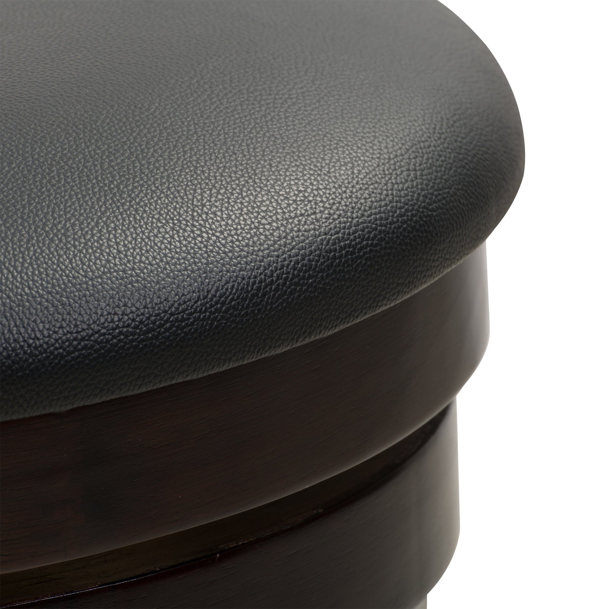 Set of 2 counter height bar stools with black metal frames, wooden seats, and backrests featuring a sleek, modern design.